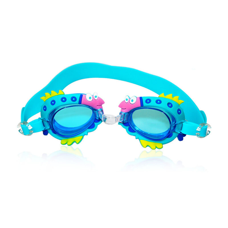 Dzieci okulary pływackie gogle pływackie Anti Fog okulary przeciwsłoneczne UV dzieci szkolenia maska etui na soczewki pszczoła kraba żaba delfin