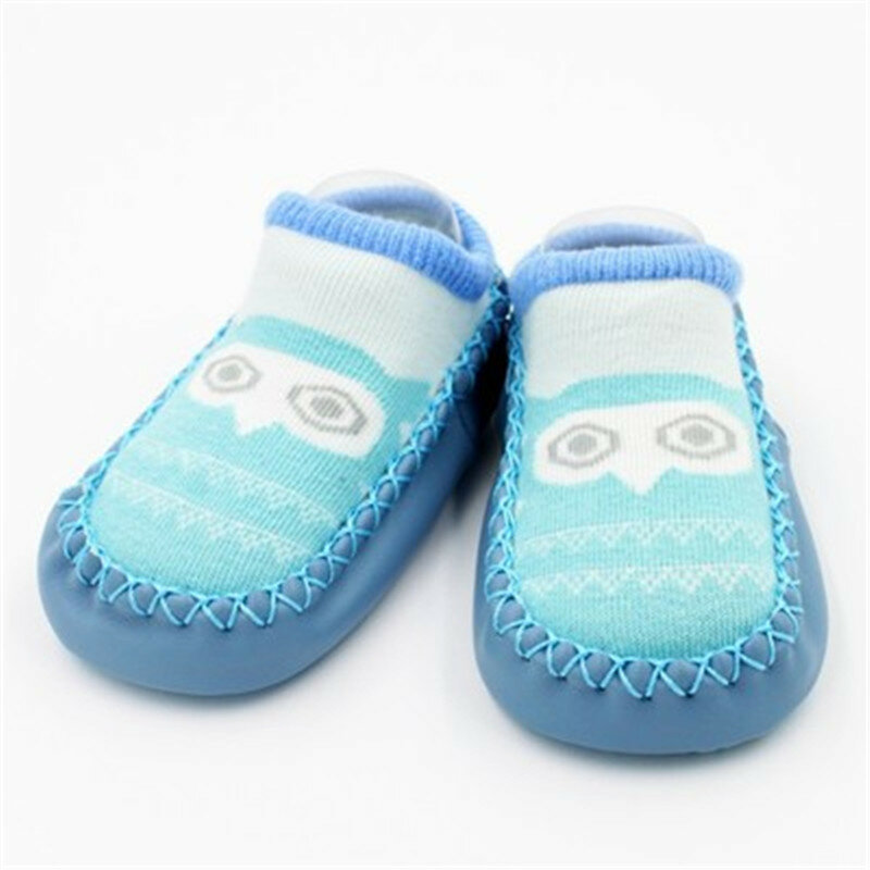 1 Paar Nieuwe Comfortabele Peuter Vloer Sokken Met Rubberen Zolen Baby Elastische Katoen Cartoon Anti-Slip Sokken Baby Soft zool Sokken