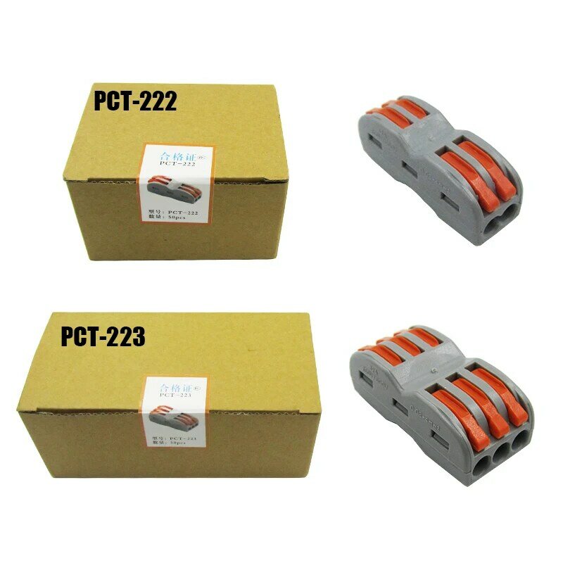 type 50PCS Electrical Wiring Terminals Household Wire Connectors Fast Terminals For Connection Of Wires Lamps And Lanterns