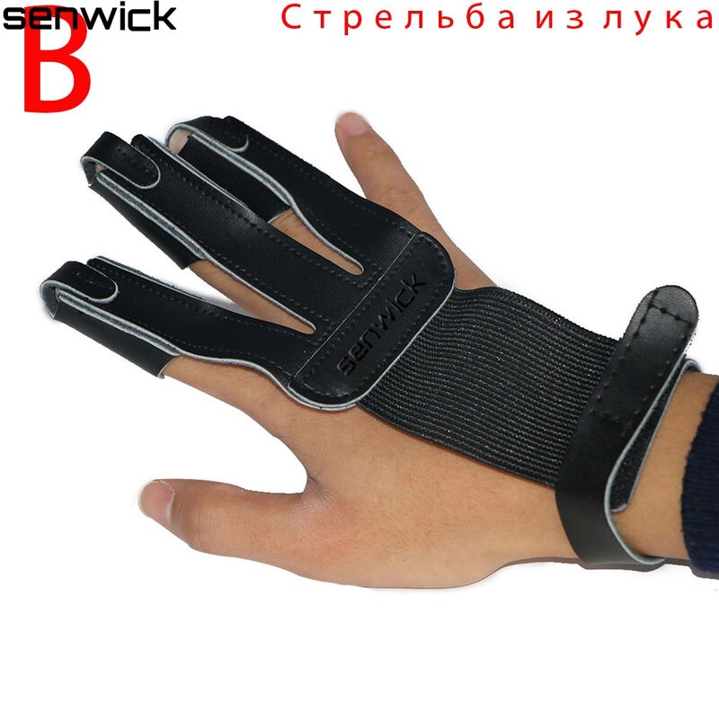 Protector de dardos de cuero para mano tiro con arco flecha caza tiro Protector de dedo Protector de dedos guantes de protección