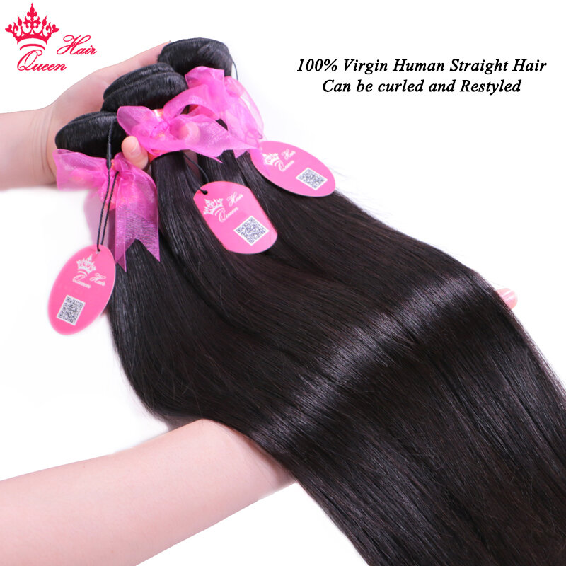 Super Long Hair 30Inch to 40Inch Raw Straight Hair 100% Human Hair Unprocessed Hair Bundles Extension Natural Color Queen Hair