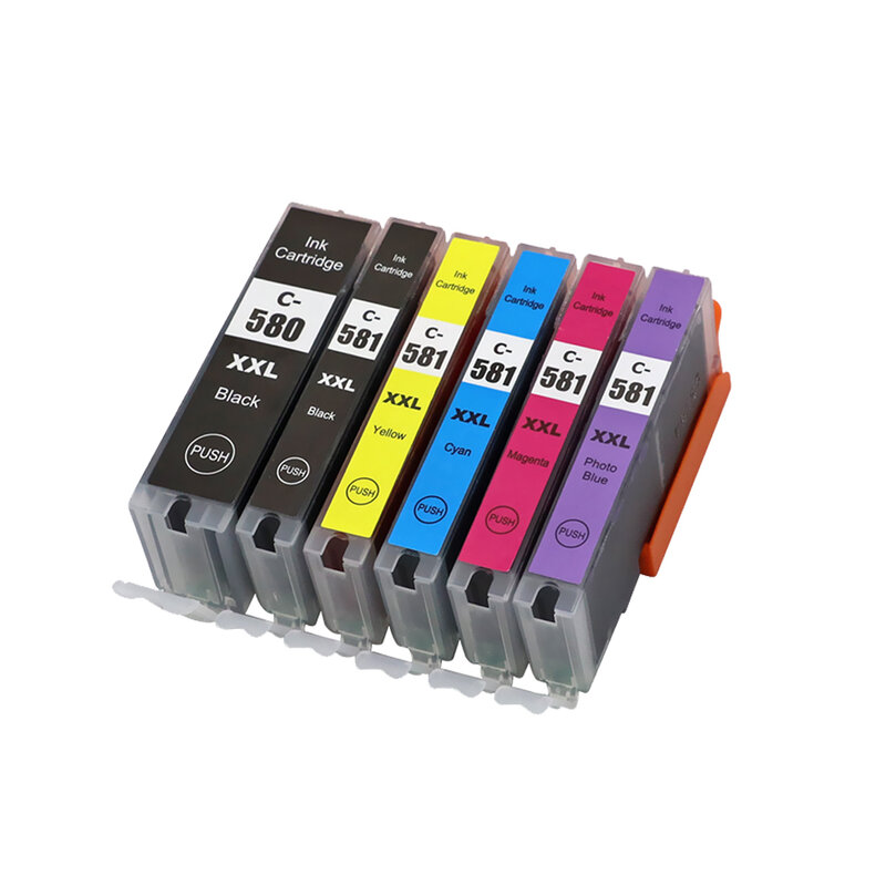 Cartucho de tinta para impresora CANON Pixma, recambio de tinta Compatible con PGI580, 580XXL, CLI 581, XXL, TR7550, TR8550, TS6150, TS6151, TS8150, TS8151, TS8152, 6PK