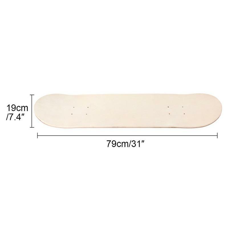 8-Inch DIY Skateboard Deck, High-Quality 8-Layer Maple Wood Construction, Double Concave Shape, Fully Customizable Longboard