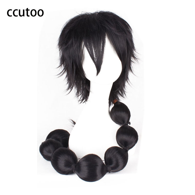 ccutoo Magi Judal Judaru Cosplay Wig Black Long Synthetic Hair Halloween Party Wigs Heat Resistance fiber