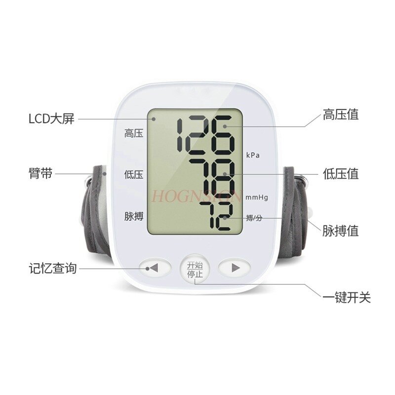 عالية الدقة آلة متكاملة الإلكترونية ضغط الدم قياس أداة التلقائي المنزل المسنين رصد الغاز الصحافة