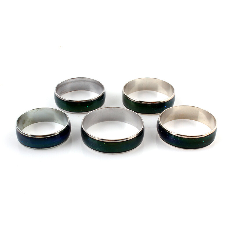 100 stücke Großhandel Farbe Ändern Stimmung Ringe Temperatur Veränderbare Farbe Ring Freies Verschiffen + Display box