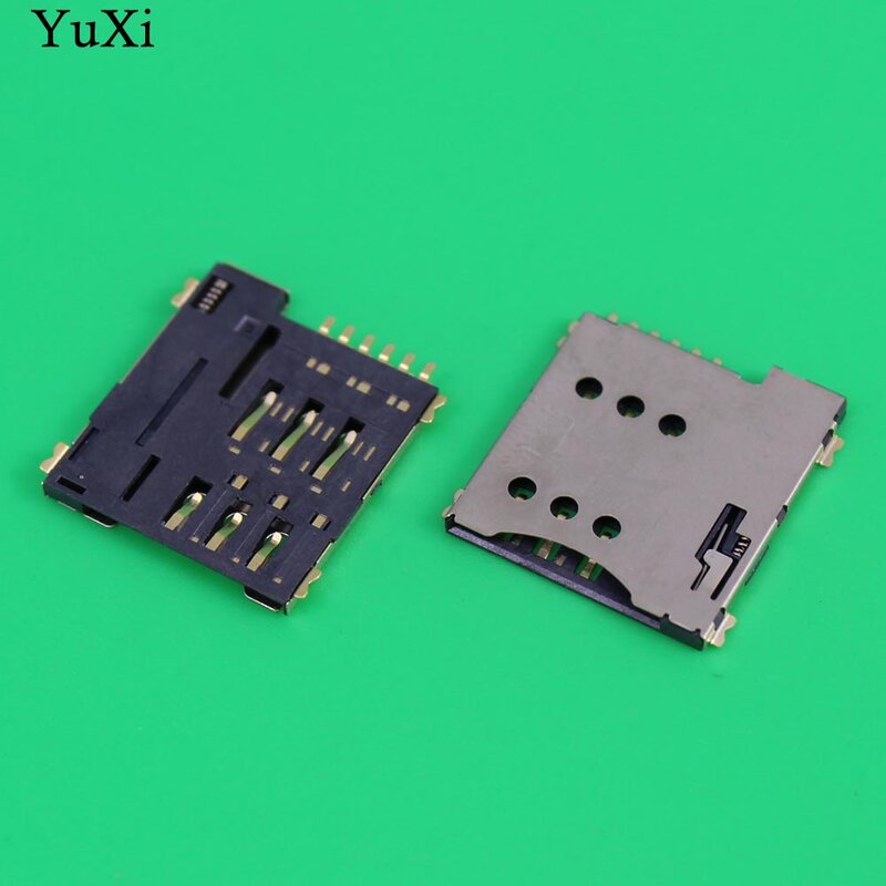Yuxi6ピンプッシュマイクロsimカードソケットホルダースロット交換コネクタ
