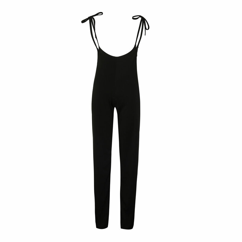 SINFEEL Elegant Sexy Spaghetti Strap Womens Jumpsuit Sleeveless Backless Casual Straight Jumpsuits Leotard Overalls Long Pants