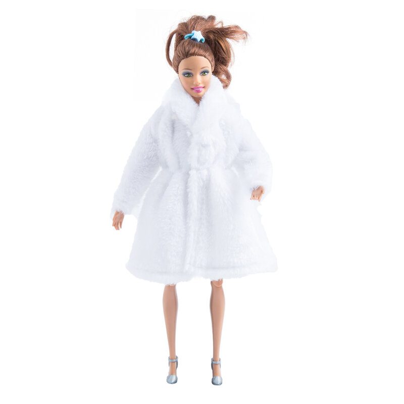 Accesorios de muñeca ropa de invierno abrigo de piel caliente ropa de vestir para muñecas Barbie ropa de muñeca de piel para muñeca niños juguete