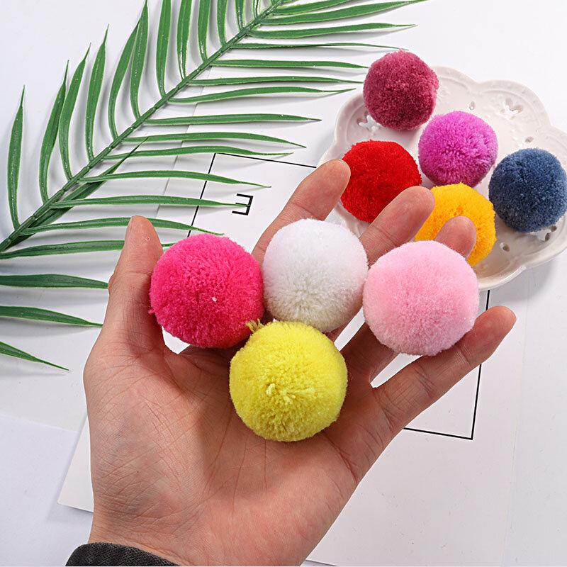 Multi Size Pom 15mm 20mm 30mm 40mm Soft Pompones Fluffy Plush Crafts DIY Pom Poms Ball Furball Home Decor Scarf Sewing Supplies