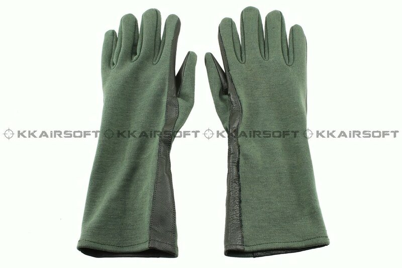 Guantes tácticos militares de cuero para ciclismo, guantes tácticos de estilo Nomex, Guantes de Piloto táctico (OD verde BK)