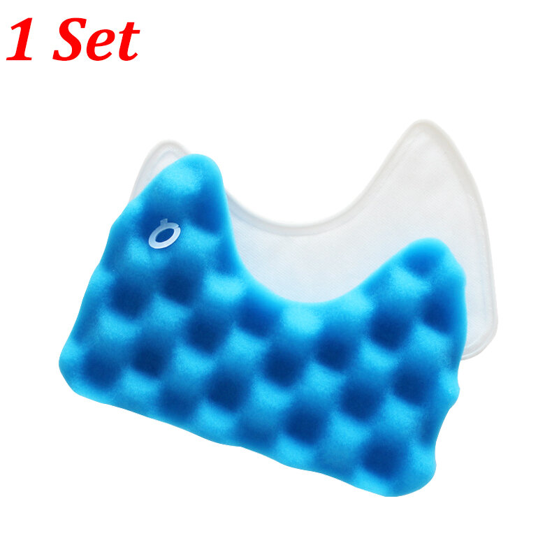 1 pièce de filtre Hepa en éponge bleue et 1 pièce de filtre en coton pour Samsung DJ97-00492A SC6520/30/40/50/60/70/80/90 SC68