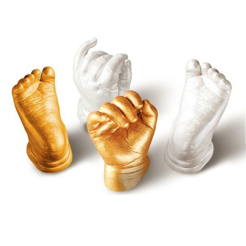 3D Baby Hand & odcisk stopy tynk zestaw do odlewu odcisk dłoni ślad Keepsake prezent zestaw dłoni i stóp dla dzieci