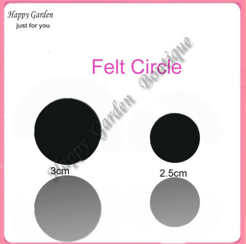 DIY Black felt circle  can choose size free shipping