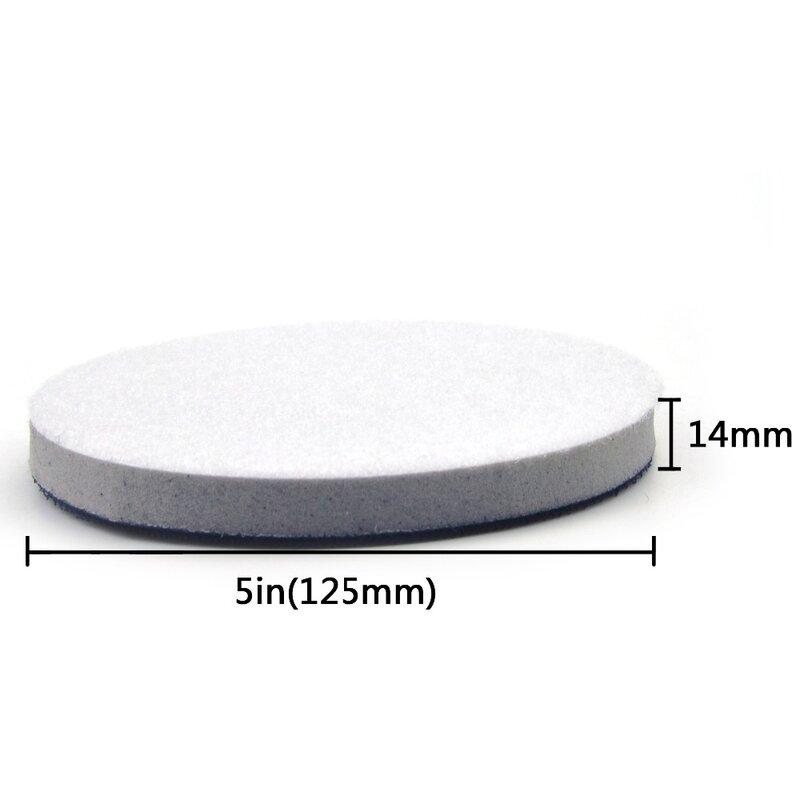 Almohadillas de interfaz de protección de superficie de esponja dura de alta densidad de 5 pulgadas y 125mm para lijado de respaldo de 5 "y discos de lijado de gancho y bucle