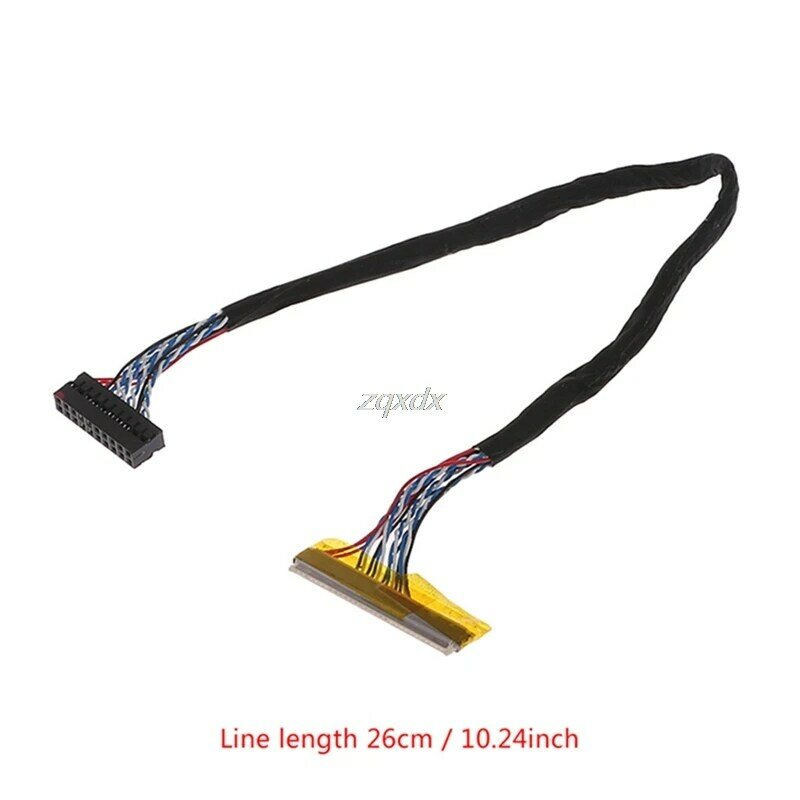 Câble LVDS universel fixe 30 broches 1ch 6 bits 26cm pour panneau LCD 14.1-15.6 pouces, vente en gros et livraison directe