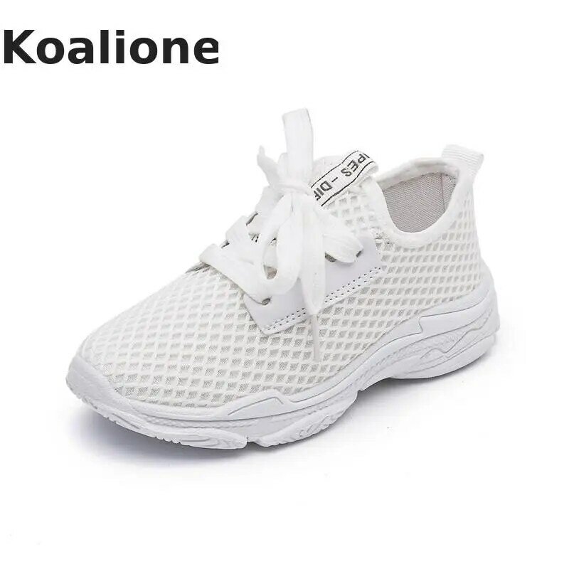 Children Sports Shoes Mesh Summer Black White Girl Casual Shoes Kids Sneaker Student Running Shoes Light-wight Breathable Autumn