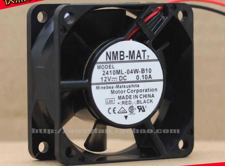 NMB-MAT 2410ML-04W-B10 L00 DC 12V 0.10A 60x60x25mm Server Cooling Fan
