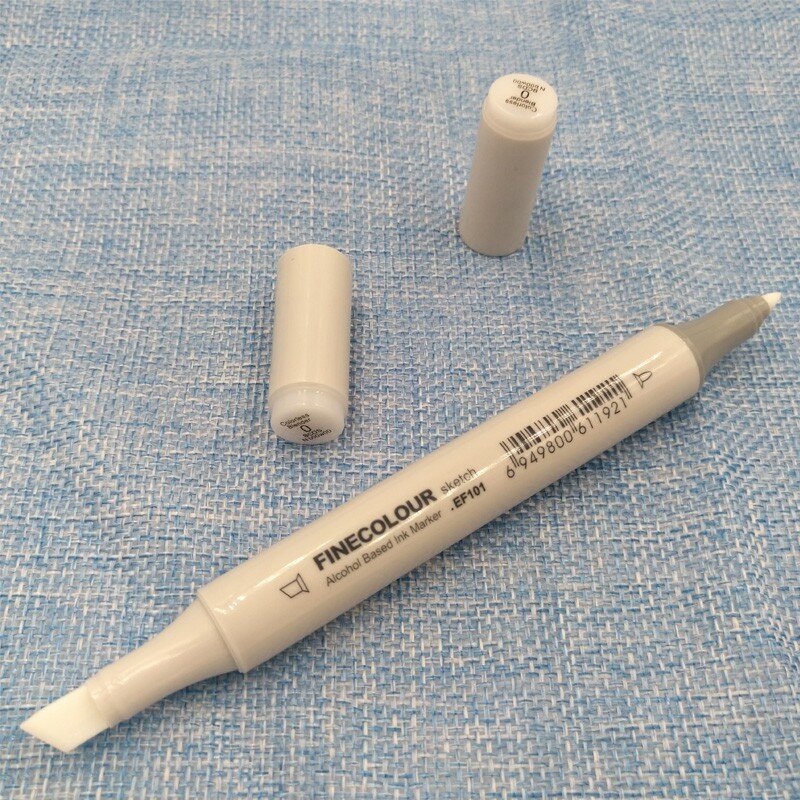 قلم تحديد الرسم الكحولي Finecolour EF101 برأسين قلم تحديد رسم المانغا علامات الرسم الفنية