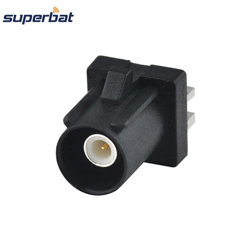Superbat-conector de 10 piezas Fakra A Black/9005 PCB, Conector de lanzamiento de extremo macho para coche, Radio para aplicaciones inalámbricas y GPS