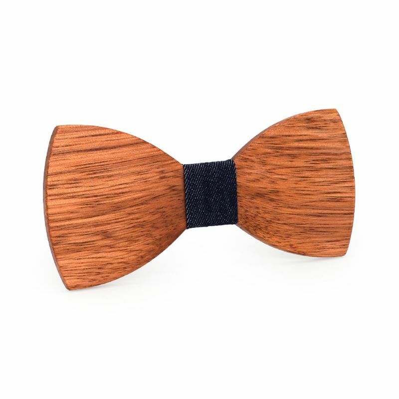 Gravata borboleta masculina clássica, gravata borboleta de madeira sólida de alta qualidade para negócios
