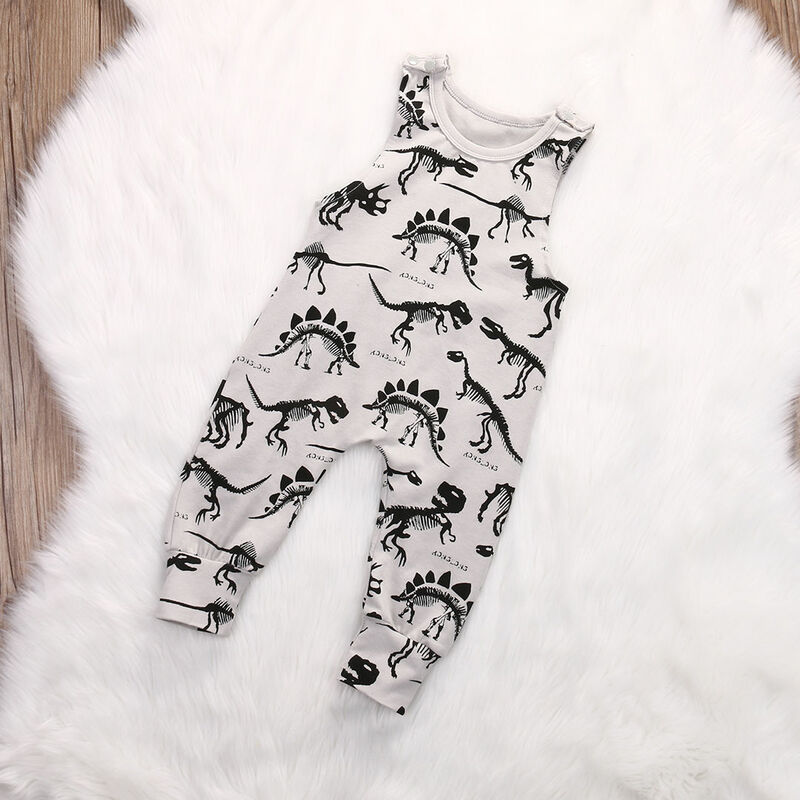 2017 Pudcoco Kids Baby Girl Boy Fashion Rompers Brand New Dinosaur Infant Romper Jumpsuit Sleeveless Animals Outfit set 1pcs Hot