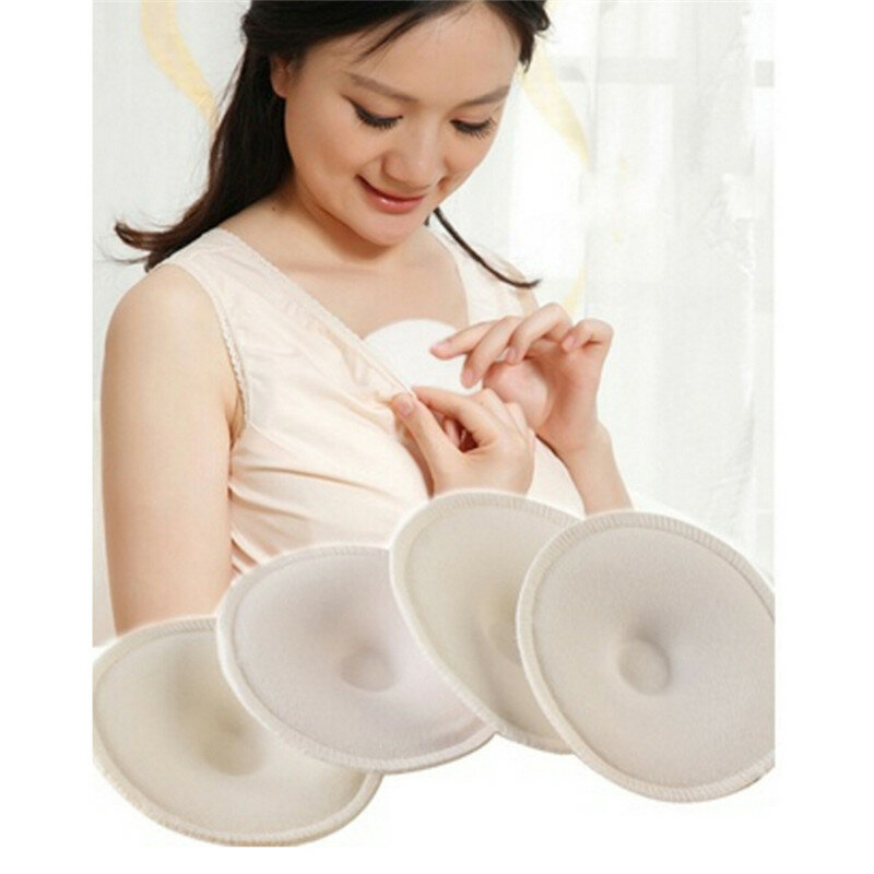 8 Teile/los Weiß Weichen, Saugfähigen Baumwolle Waschbar Wiederverwendbare Stillen Brust Pflege Pads Großhandel