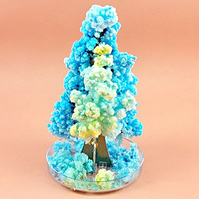Árvore de papel mágica multicolor para crianças, árvore de papel de cultivo mágico diy com 5 peças 2019mm, brinquedos japoneses para crianças