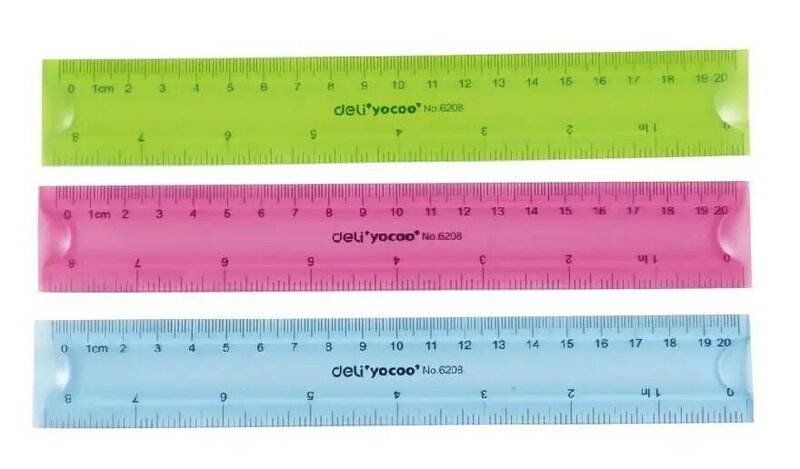 Free shipping multicolour student flexible ruler tape measure 15cm 20cm 30cm(6\8\12inch) Straight Ruler Office School supplies