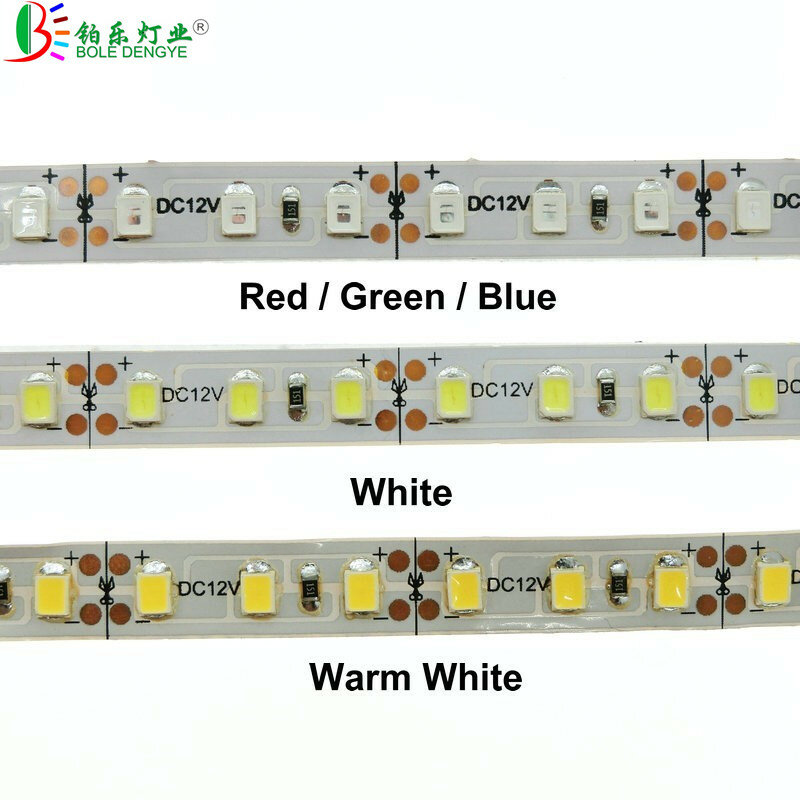 Tira de luces LED Flexible para decoración de sala de estar y dormitorio, tira de luces RGB de 12V CC, SMD 2835, 5050, Blanco cálido, azul, verde y rojo