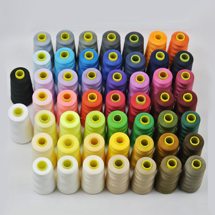 40s/2 Sewing Threads High Strength Curtain/Cushion/Dress thread/Sewing Yarn For needlework 3000yards/1 Roll Blue & Green Range