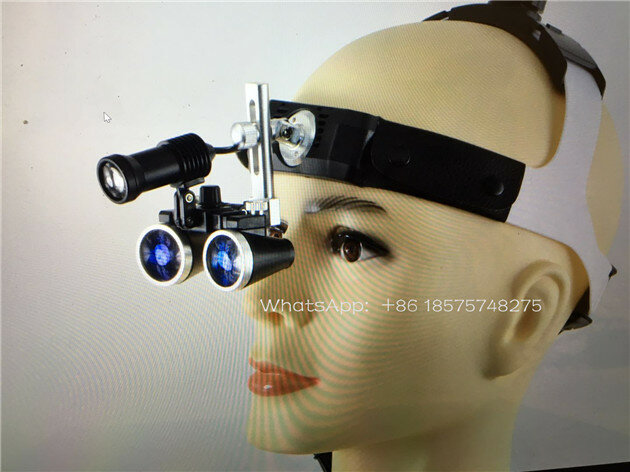 Binocular quirúrgico Dental, lupa médica con luz LED para la cabeza, 2.5X, 3.5X