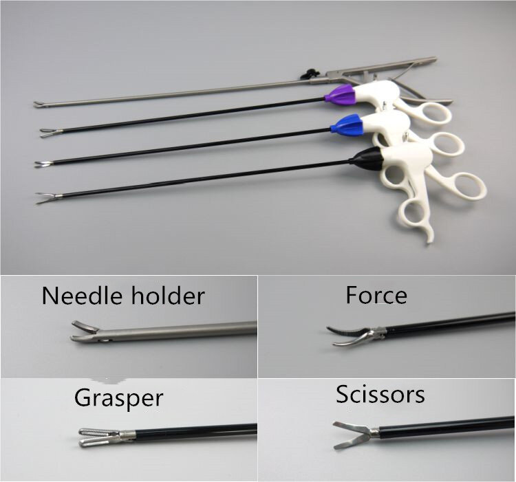 Novo instrumento para treinamento laparoscópio, pinça, tesoura, grasper, suporte de agulha