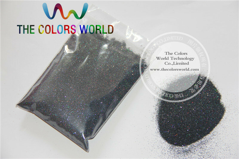 Purpurina láser para uñas de color negro, 0,2mm, purpurina para tatuajes y otros purpurina decorativa