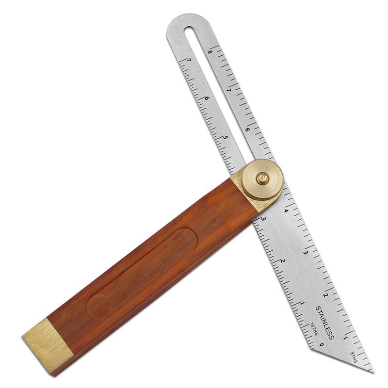 Угловая линейка, измеритель уровня, тройной УГОЛЬНИК, скользящий Т-образный кронштейн с деревянной ручкой, инструмент для измерения уровня, разметка дерева измеритель угломер