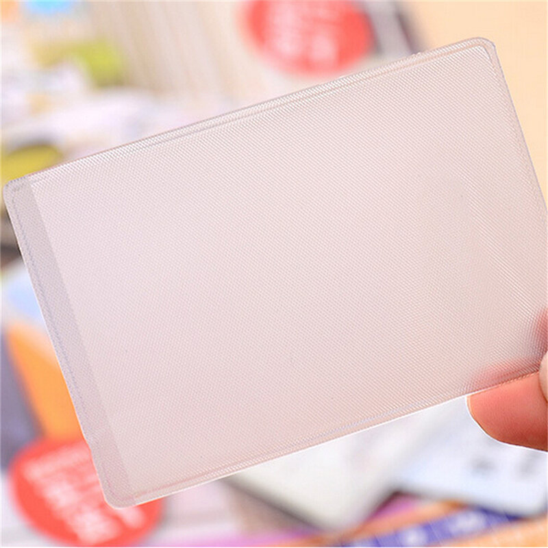 10Pcs 9.6*6 centimetri Trasparente Frosted PVC ID Biglietto Da Visita di Carte di Nota Coperture Supporto Custodie Biglietto di Viaggio Titolari Impermeabile proteggere Borse