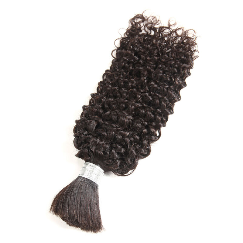 Tresses au crochet brésiliennes élégantes sans trame, cheveux humains en vrac caution Curl, tressage, document naturel