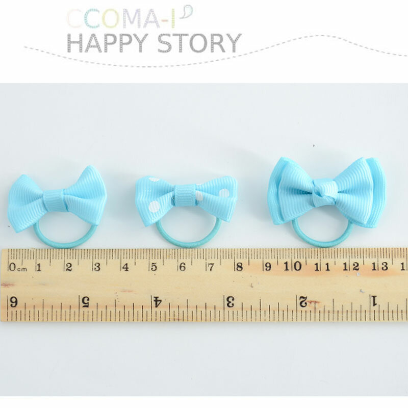 Fashion Colorful Ribbon Bow Elastic Hair Pin Bands 8 Colors 3 Types Cute Girls Hairpins Clips Tie Rope Hair Accessories Headwear