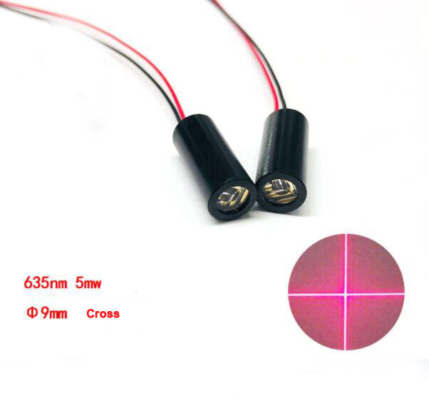 635nm 5mw Cruz Roja láser 90 grados cruz láser módulo láser cruz láser posicionamiento Luz