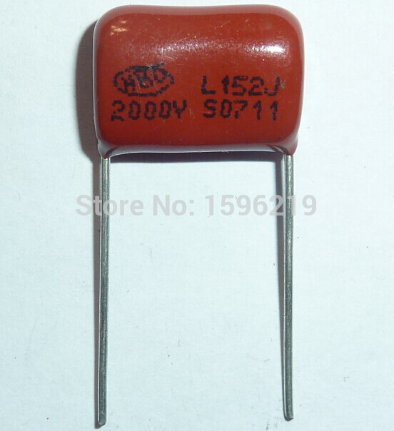 20pcs CBB capacitor 152 2000V 152J 2KV 1500pF 1.5nF P15 CBB81 Metalizado Filme de Polipropileno Capacitor