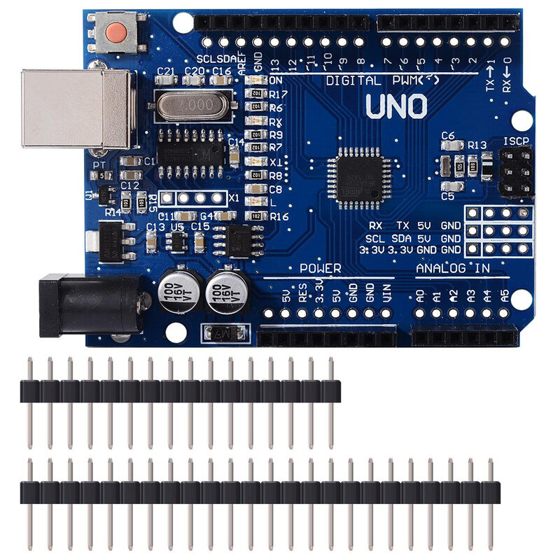 Placa de desarrollo UNO R3 ATmega328P CH340 CH340G para Arduino UNO R3 con cabezal de Pin recto