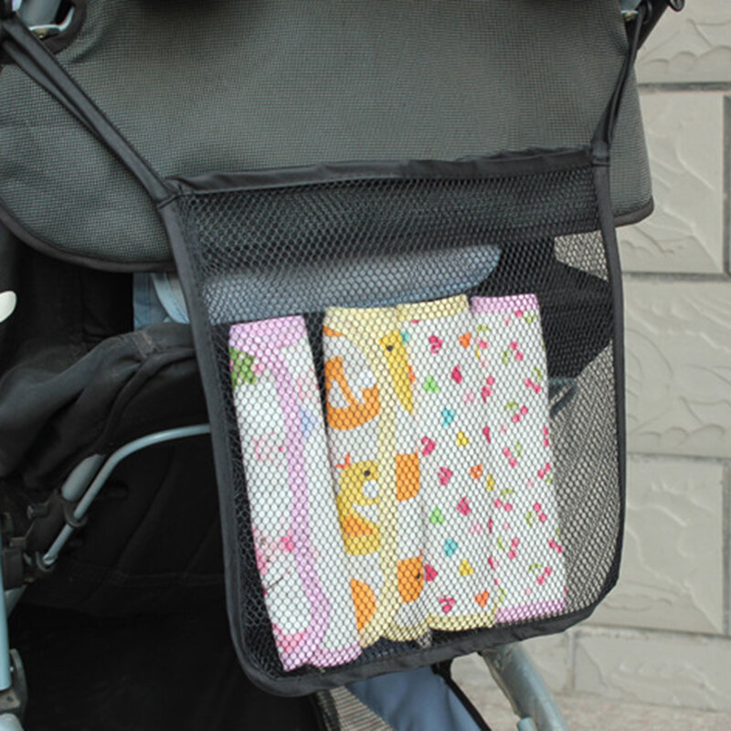 Bolsa de malla portátil para cochecito de bebé, accesorios para cochecito de bebé, 1 o 2 unidades