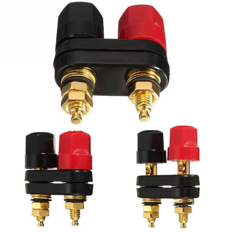 4 pièces/lot 4MM connecteur de prise banane plaque d'or poste de liaison dans les connecteurs de fil Terminal haut-parleur