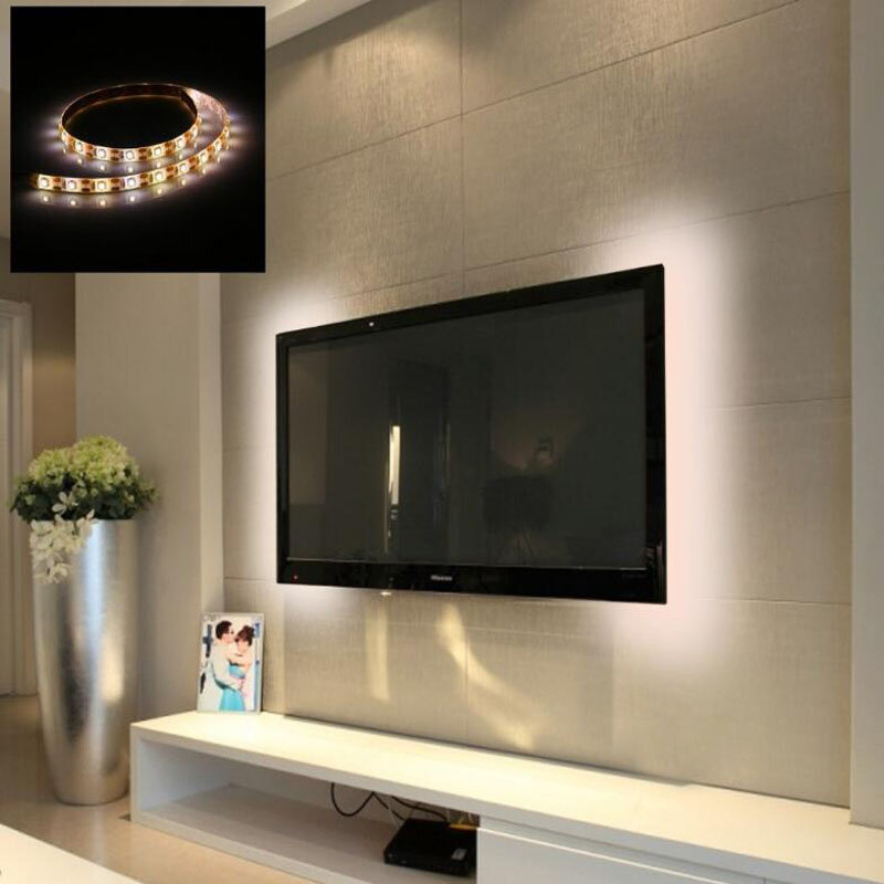 LED bande lampe USB DC5V Flexible LED bande lumineuse ruban ruban 1M 2M 3M 4M 5M HDTV TV écran de bureau rétro-éclairage biais éclairage