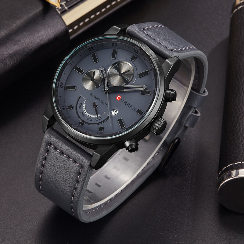 CURREN – montre-bracelet à Quartz pour hommes, marque de luxe célèbre