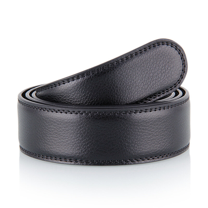 No Buckle 3.5cm Wide Real Genuine Leather Belt Without Automatic Buckle Strap Designer Belts Men High Quality cinturon hombre