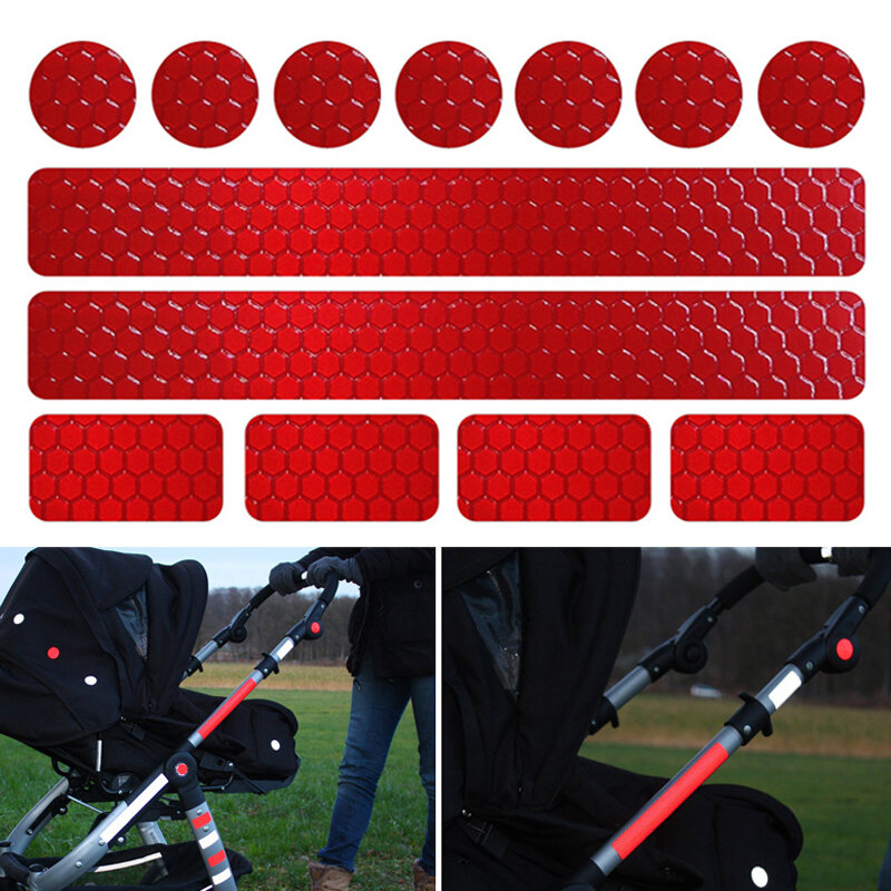 Pegatinas reflectantes para seguridad en bicicleta, accesorios para bicicleta, blanco, rojo, amarillo, azul