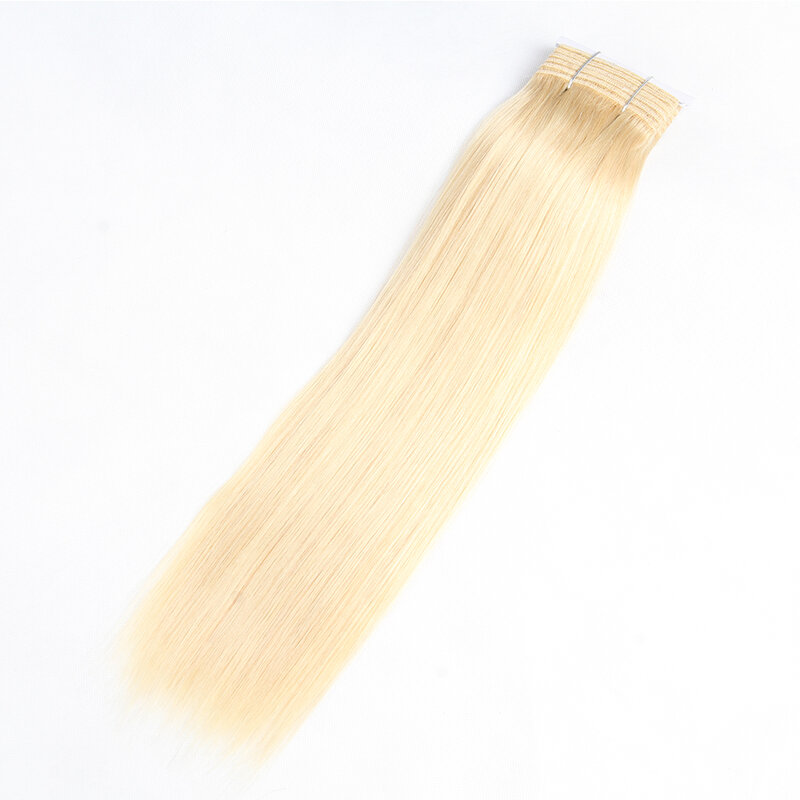 Rebecca-Pacotes de cabelo humano retos, cabelo duplo desenhado, Remy Yaki brasileiro, marrom balayage, 613 cores de piano vermelho loiro, 113g, 1 pc