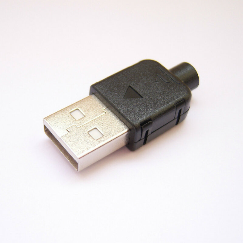 Штекерный USB-разъем типа А, 4-контактный разъем с маленькой пластиковой крышкой, 50 шт., U22
