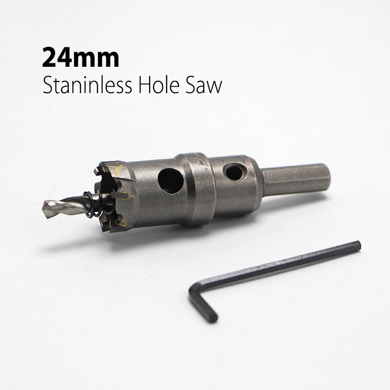 High Quality 24mm 0.94" Hard Alloy Metal Hole Saw Core Drill Bit  Drill Bit for Metal Working Universal Type